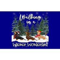 Walking In A Wiener Wonderland Dachshund Trio Gift Bumper Sticker