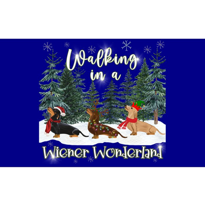 Walking In A Wiener Wonderland Dachshund Trio Gift Bumper Sticker