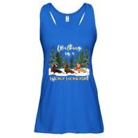 Walking In A Wiener Wonderland Dachshund Trio Gift Ladies Essential Flowy Tank