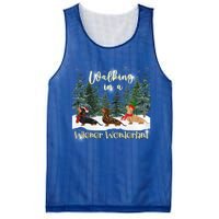 Walking In A Wiener Wonderland Dachshund Trio Gift Mesh Reversible Basketball Jersey Tank