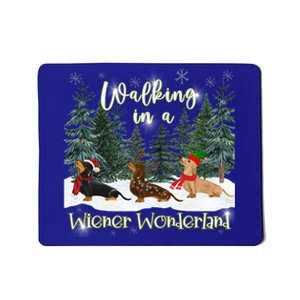 Walking In A Wiener Wonderland Dachshund Trio Gift Mousepad