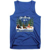 Walking In A Wiener Wonderland Dachshund Trio Gift Tank Top