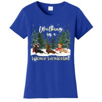 Walking In A Wiener Wonderland Dachshund Trio Gift Women's T-Shirt