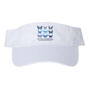 Women In April We Wear Blue Butterfly Autism Mental Health Valucap Bio-Washed Visor