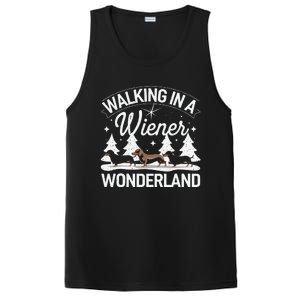 Walking In A Wiener Wonderland Dachshund Trio Dog Lover Xmas PosiCharge Competitor Tank