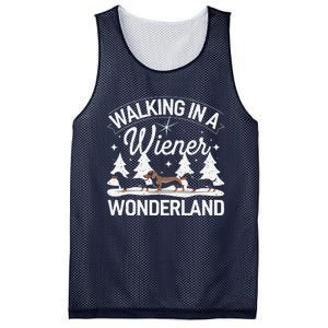 Walking In A Wiener Wonderland Dachshund Trio Dog Lover Xmas Mesh Reversible Basketball Jersey Tank