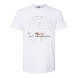 Walking In A Wiener Wonderland Dachshund Trio Dog Lover Xmas Softstyle CVC T-Shirt