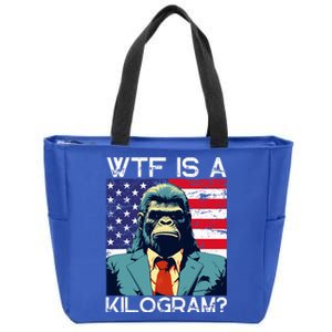 Wtf Is A Kilogram Bigfoot Political 4th Of July Usa Zip Tote Bag