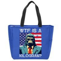 Wtf Is A Kilogram Bigfoot Political 4th Of July Usa Zip Tote Bag