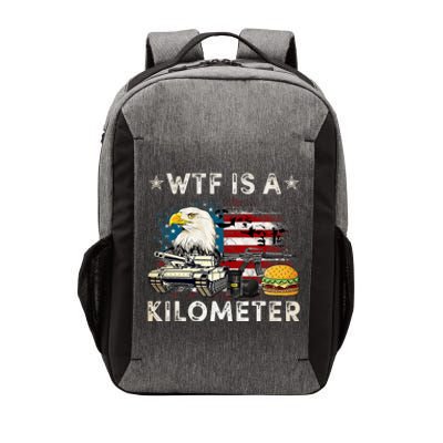 Wtf Is A Kilometer Eagle Badge American Signature Burger Funny 4th Of July Vector Backpack