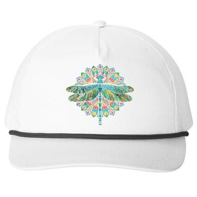 Wildlife Insect Animal Lover Hippie Gift Nature Dragonfly Snapback Five-Panel Rope Hat