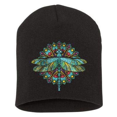 Wildlife Insect Animal Lover Hippie Gift Nature Dragonfly Short Acrylic Beanie