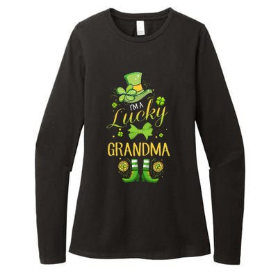 Womens I'm A Lucky Grandma St Patty's Day Gift For Grandmother Womens CVC Long Sleeve Shirt