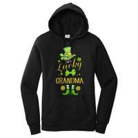 Womens I'm A Lucky Grandma St Patty's Day Gift For Grandmother Women's Pullover Hoodie