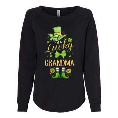 Womens I'm A Lucky Grandma St Patty's Day Gift For Grandmother Womens California Wash Sweatshirt