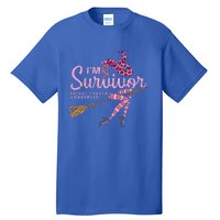 Witch Im A Survivor Halloween Breast Cancer Awareness Funny Tall T-Shirt