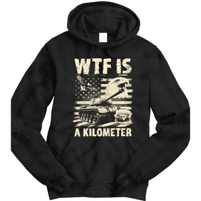 Wtf Is A Kilometer Eagle Badge American Signature Burger Vintage Design Tie Dye Hoodie