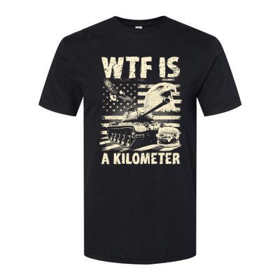 Wtf Is A Kilometer Eagle Badge American Signature Burger Vintage Design Softstyle CVC T-Shirt