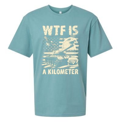 Wtf Is A Kilometer Eagle Badge American Signature Burger Vintage Design Sueded Cloud Jersey T-Shirt