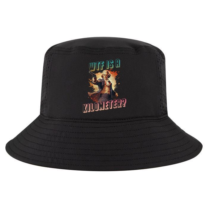 WTF Is A Kilometer Funny American George Washington Cool Comfort Performance Bucket Hat