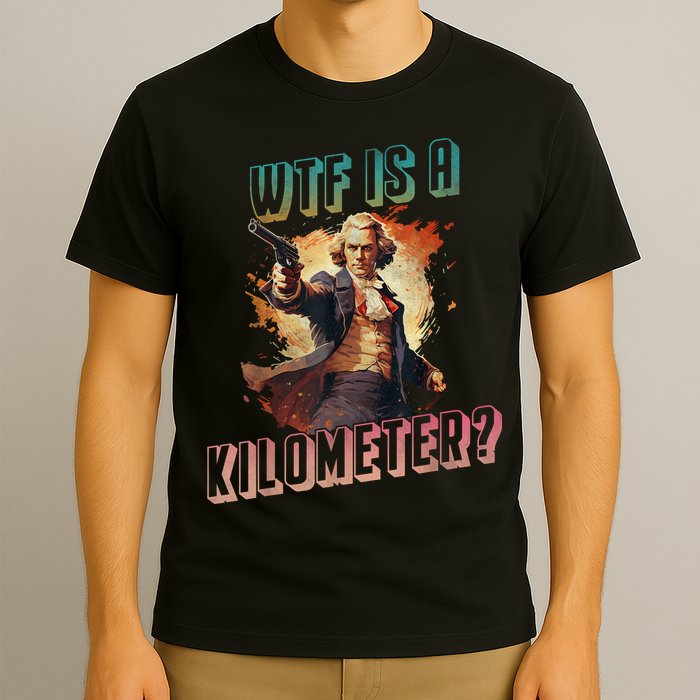 WTF Is A Kilometer Funny American George Washington T-Shirt