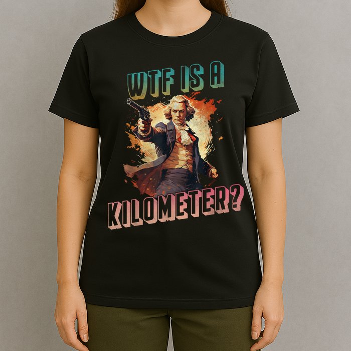 WTF Is A Kilometer Funny American George Washington T-Shirt