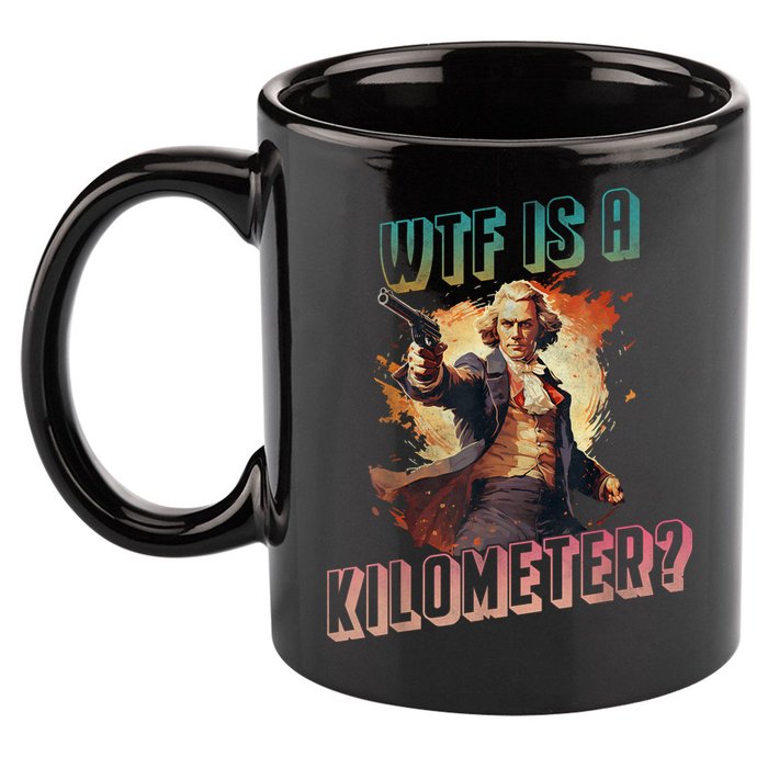 WTF Is A Kilometer Funny American George Washington 11oz C Handle Ceramic Mug