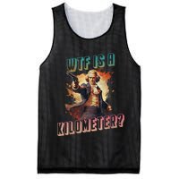 WTF Is A Kilometer Funny American George Washington Mesh Reversible Basketball Jersey Tank