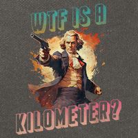 WTF Is A Kilometer Funny American George Washington Cotton Canvas Backpack
