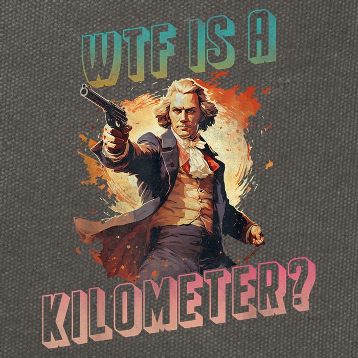 WTF Is A Kilometer Funny American George Washington Cotton Canvas Backpack