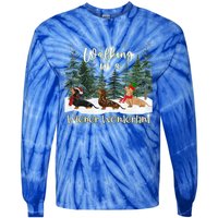 Walking In A Wiener Wonderland Dachshund Trio Cool Gift Tie-Dye Long Sleeve Shirt