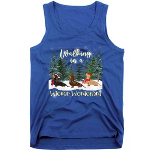 Walking In A Wiener Wonderland Dachshund Trio Cool Gift Tank Top