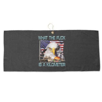 Wtf Is A Kilometer George Washington 4th Of July Large Microfiber Waffle Golf Towel