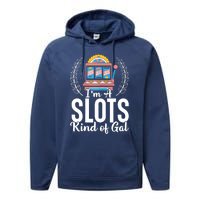 Wo I'm A Slots Kind Of Gal Slot Machine Casino Gambling Performance Fleece Hoodie