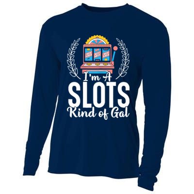Wo I'm A Slots Kind Of Gal Slot Machine Casino Gambling Cooling Performance Long Sleeve Crew
