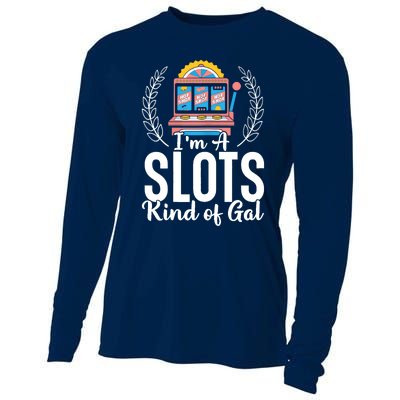 Wo I'm A Slots Kind Of Gal Slot Machine Casino Gambling Cooling Performance Long Sleeve Crew