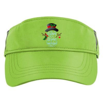 Walking in a Winter Wonderland  Snowman Christmas Holiday Adult Drive Performance Visor