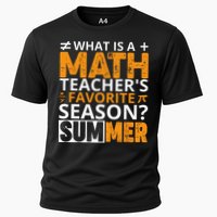 What is a Math Teacher's favorite season Funny Math Teacher Cooling Performance Crew T-Shirt