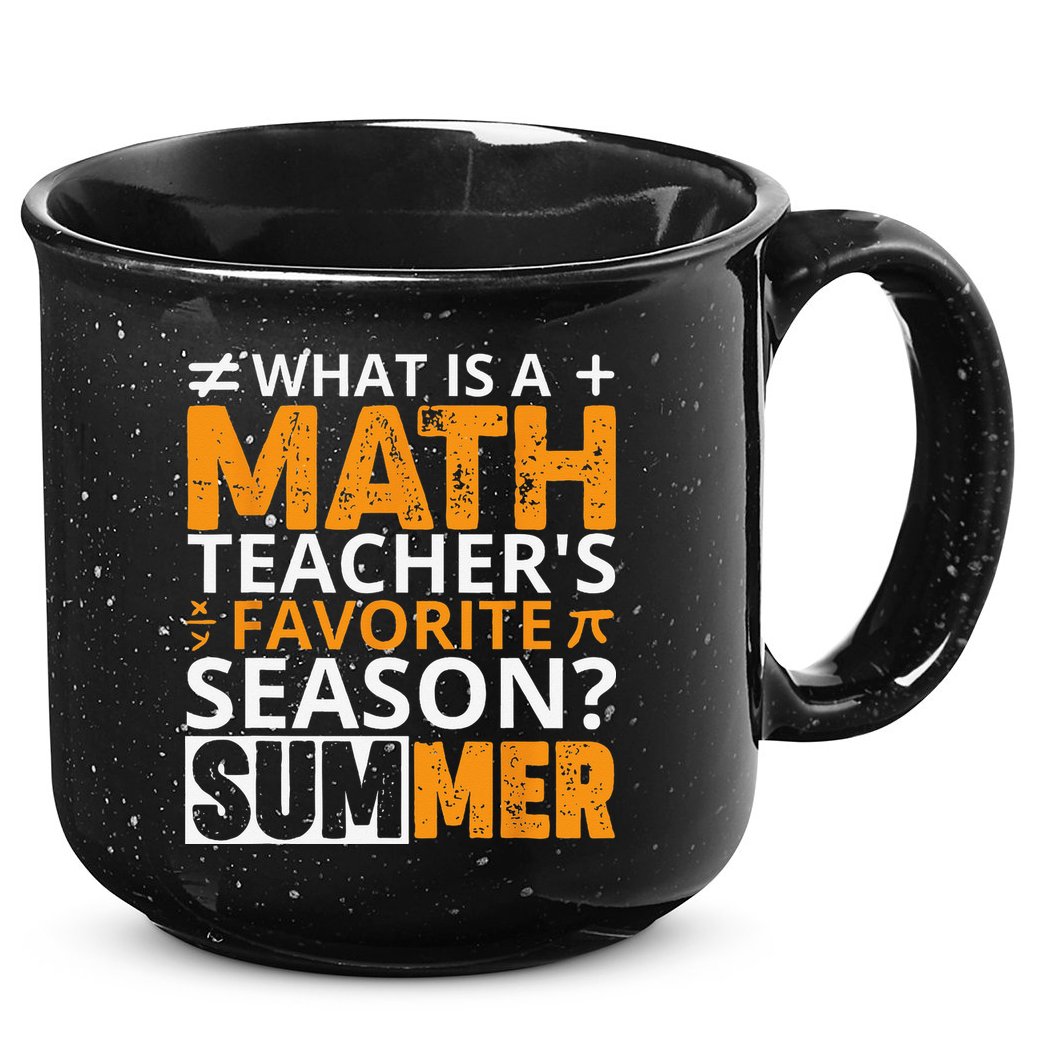 What is a Math Teacher's favorite season Funny Math Teacher 15oz Campfire Ceramic Mug