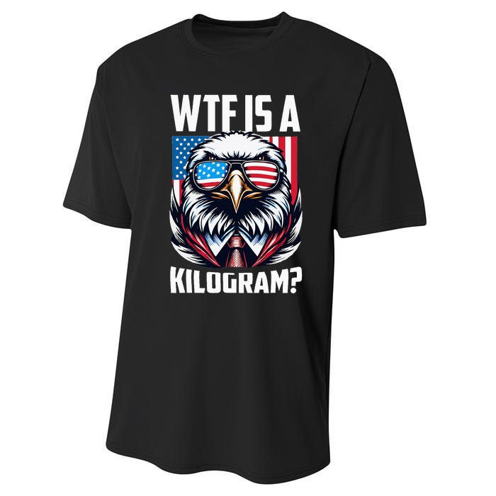 Wtf Is A Kilogram 4th Of July Patriotic Eagle Usa Flag Performance Sprint T-Shirt