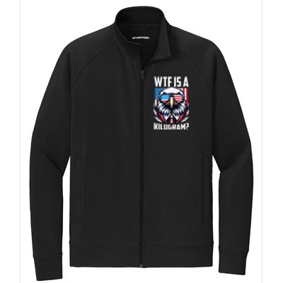 Wtf Is A Kilogram 4th Of July Patriotic Eagle Usa Flag Stretch Full-Zip Cadet Jacket