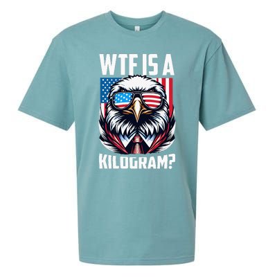 Wtf Is A Kilogram 4th Of July Patriotic Eagle Usa Flag Sueded Cloud Jersey T-Shirt