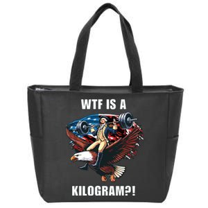 Wtf Is A Kilogram Funny 4th Of July Patriotic Eagle Usa Zip Tote Bag