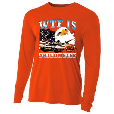 Wtf Is A Kilometer Eagle Badge American Signature Burger Cooling Performance Long Sleeve Crew