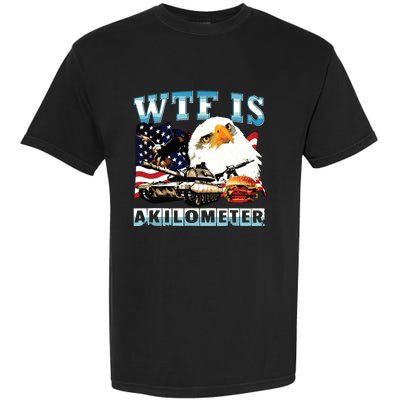 Wtf Is A Kilometer Eagle Badge American Signature Burger Garment-Dyed Heavyweight T-Shirt