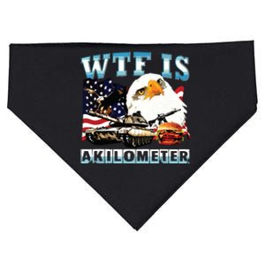 Wtf Is A Kilometer Eagle Badge American Signature Burger USA-Made Doggie Bandana