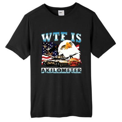 Wtf Is A Kilometer Eagle Badge American Signature Burger Tall Fusion ChromaSoft Performance T-Shirt