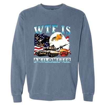 Wtf Is A Kilometer Eagle Badge American Signature Burger Garment-Dyed Sweatshirt