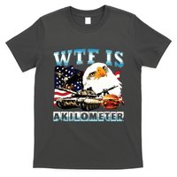 Wtf Is A Kilometer Eagle Badge American Signature Burger T-Shirt