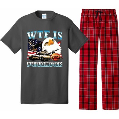 Wtf Is A Kilometer Eagle Badge American Signature Burger Pajama Set